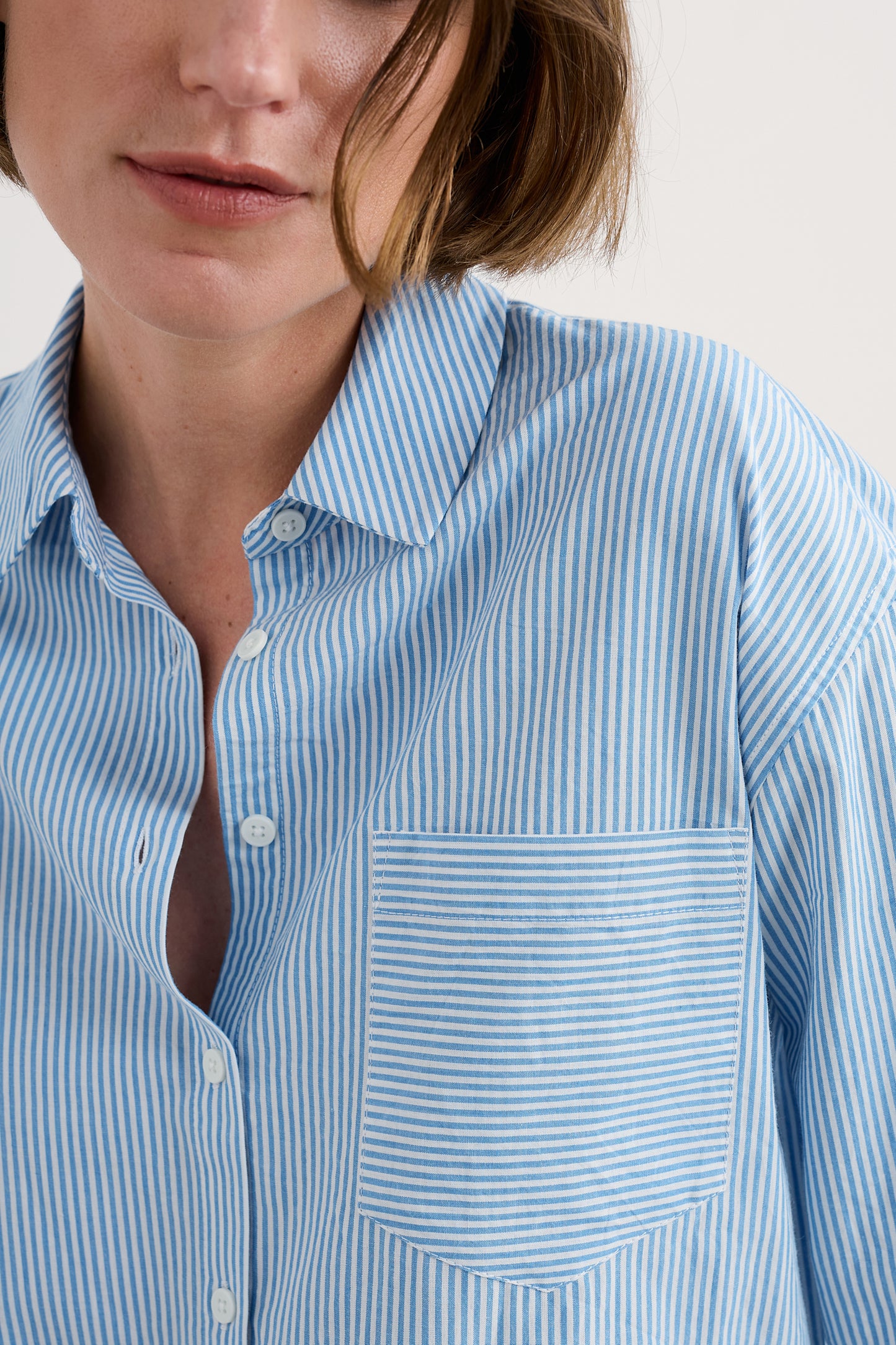 Sea Path Oversized Poplin Shirt