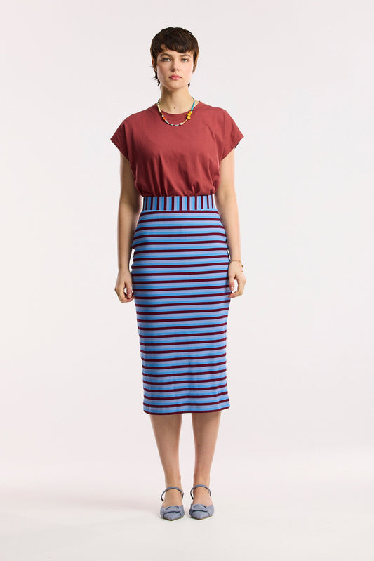 Traveller Waffle Stripe Tube Skirt