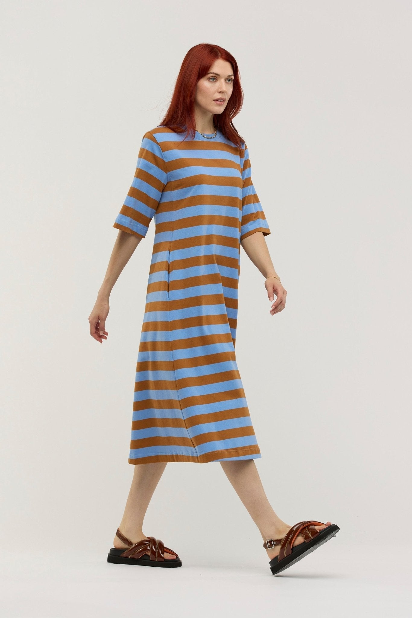 Traveller Stripe Midi Dress